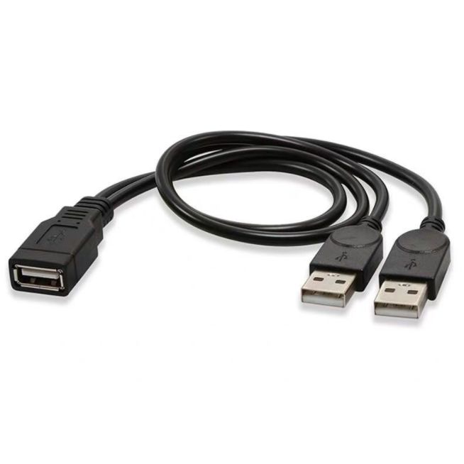 USB 2.0 2-in-1 विस्तारित USB डाटा केबल